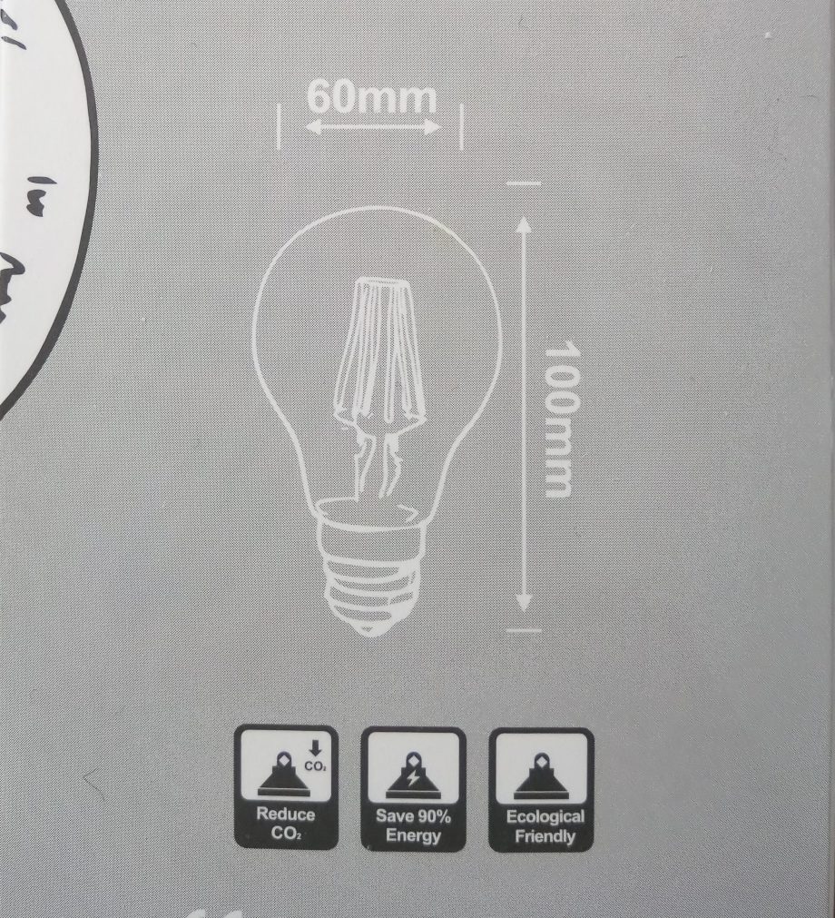 ODF LED E27 G60 Filament LED lamp Dimmen 6 watt clear 2700Kelvin warm licht