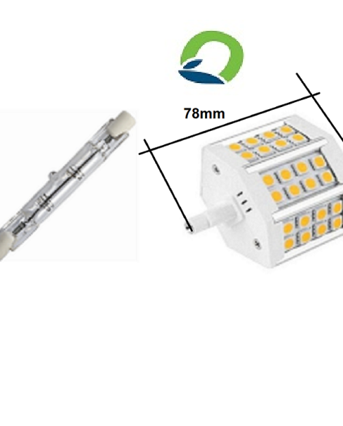 R7s 78mm halogeen staaflamp buislamp 78mm vervangen door R7S78mm LED lamp 78mm odfled