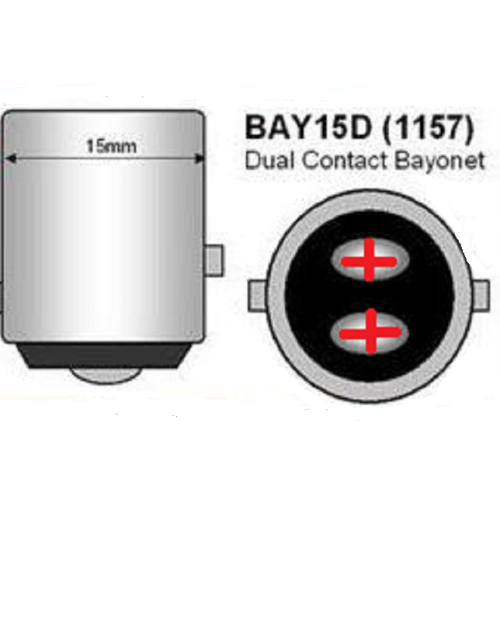 BAY15D Bajonet Bayonet LED Lamp Bulb ODF 1157 Dual Contact + double contact