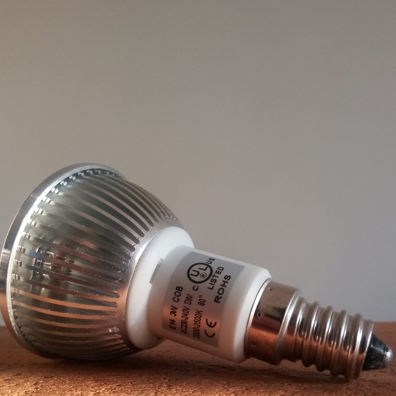 E14 3Watt cob 220v 230v led lamp dimmen