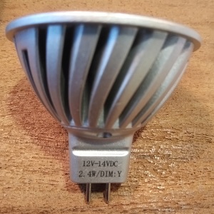 MR16 12V led lamp 2.4watt dimmen grijs